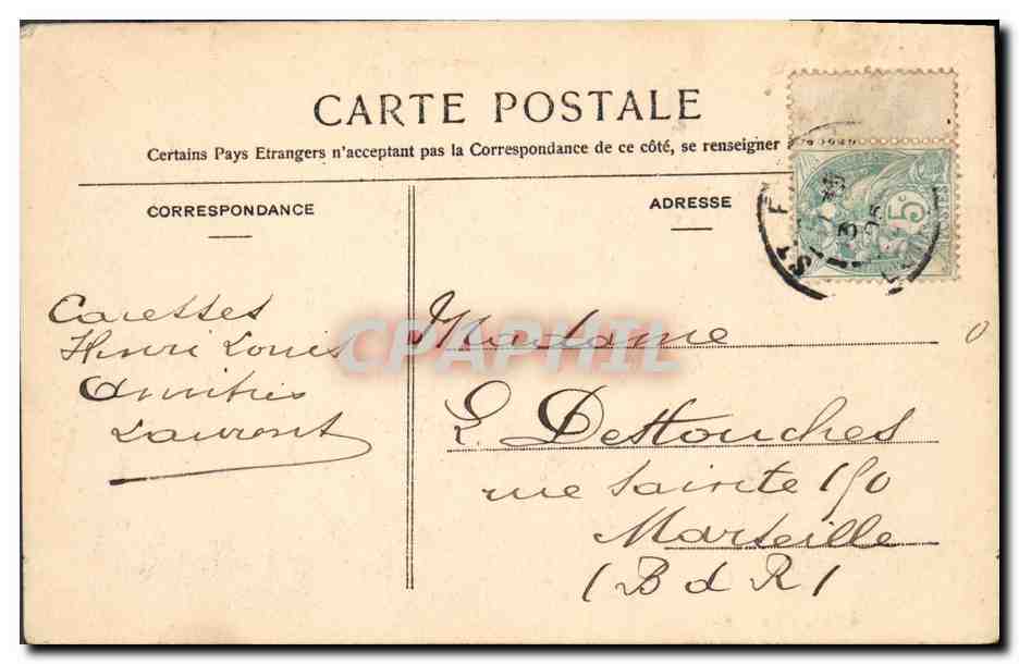 CPA Chateau Rochetaillee — Verso