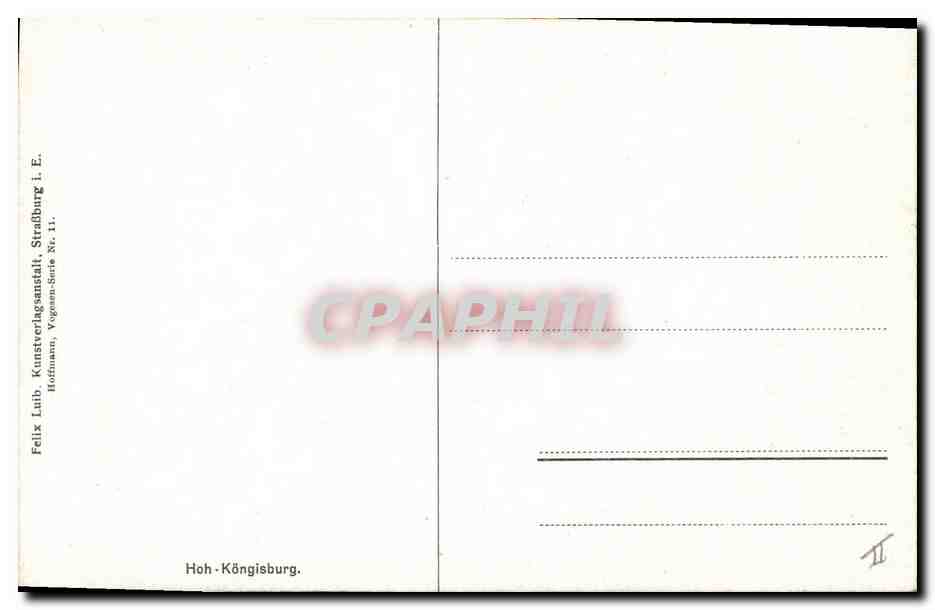 CPA Chateau Hoh Konigsburg — Verso