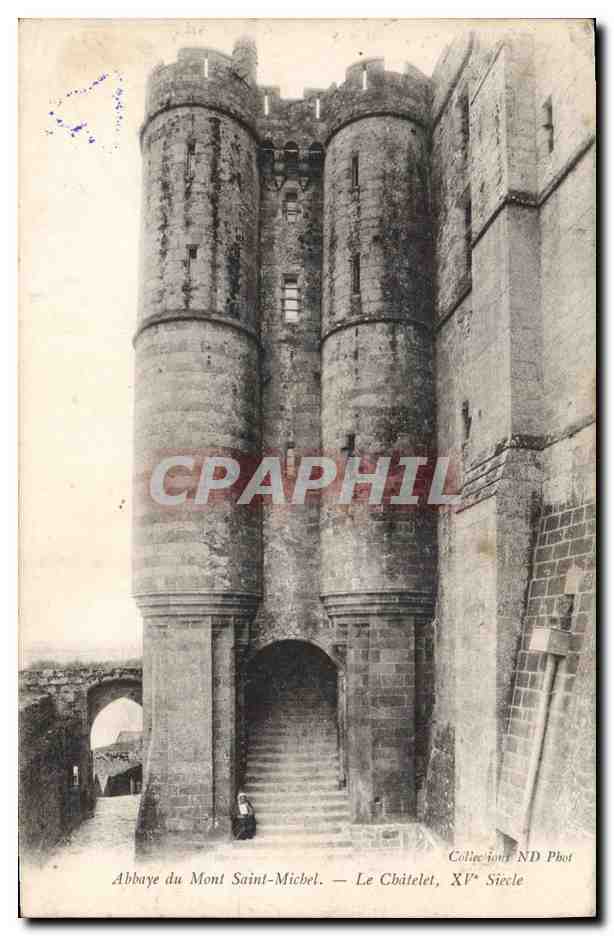 CPA Chateau Aspect du Mont Saint Michel Le Chatelet