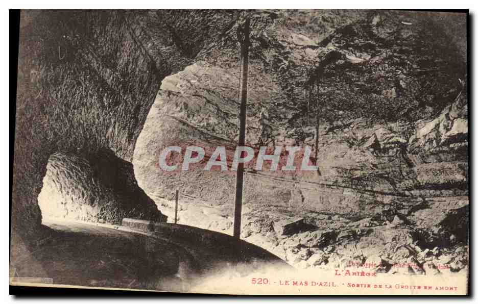 CPA Grotte Grottes Le Mas d'Azil Sortie de la grotte en amont 