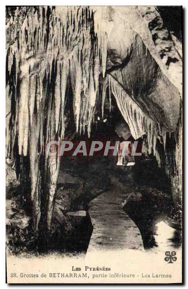 CPA Grotte Grottes de Betharram partie inferieure Les larmes