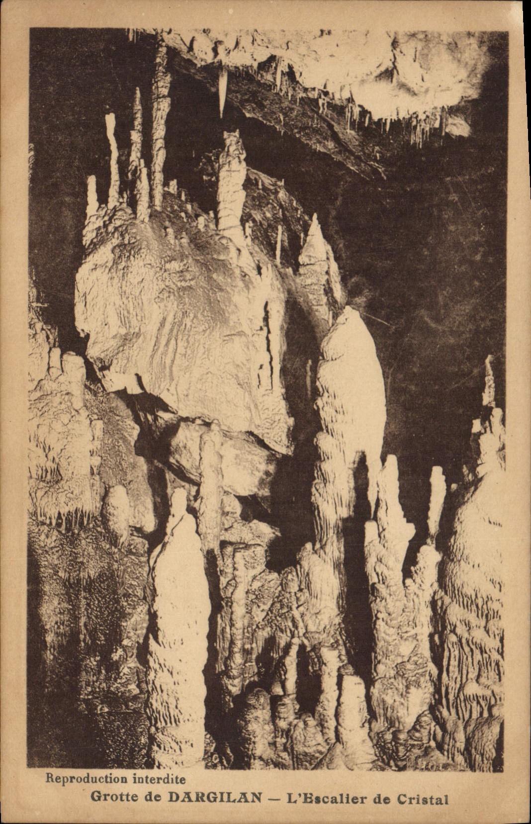 CPA Grotte de Dargilan L'escalier de Cristal Grottes 