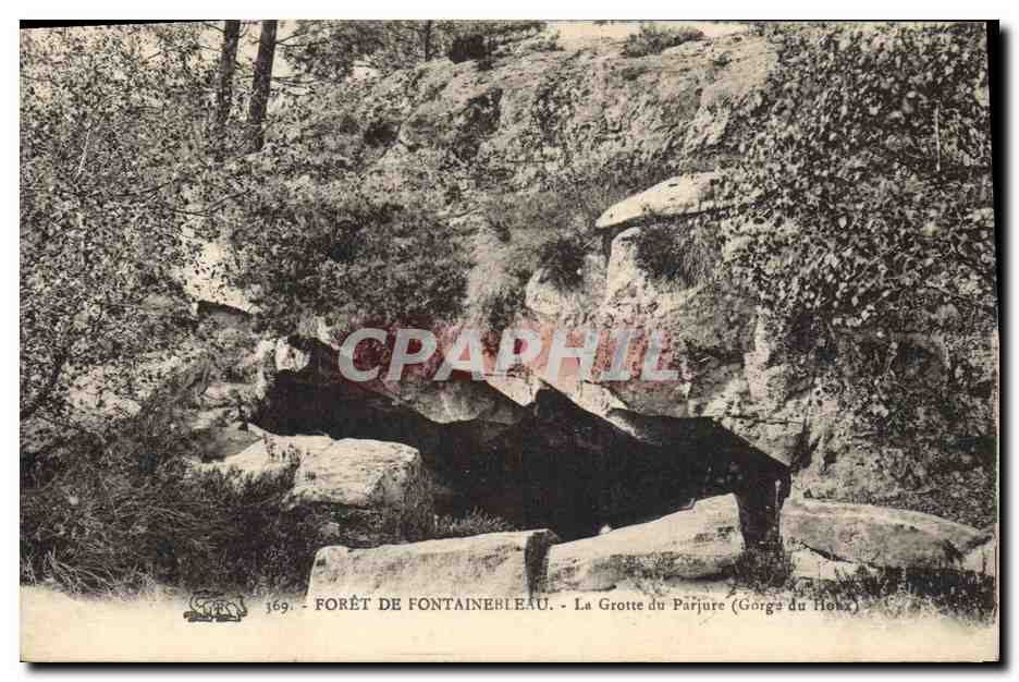 CPA Grotte du parjure Forge du Honx Foret de Fontainebleau Grottes 