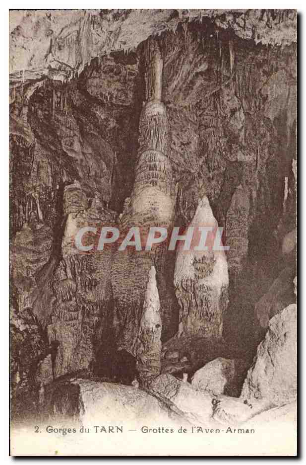 CPA Grotte Grottes Gorges du Tarn Grottes de l'Aven Arman