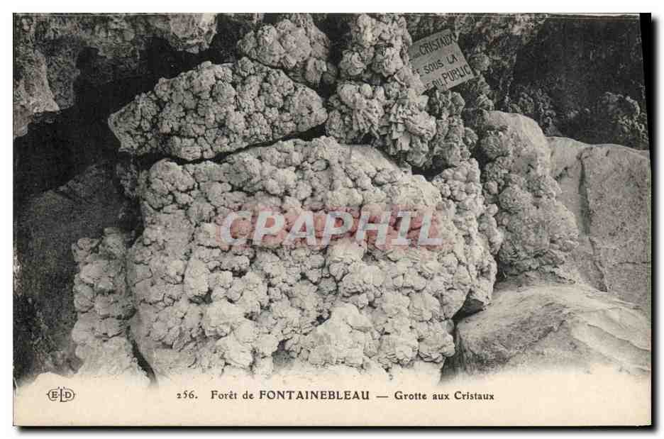 CPA Grotte aux cristaux Foret de Fontainebleau Grottes 