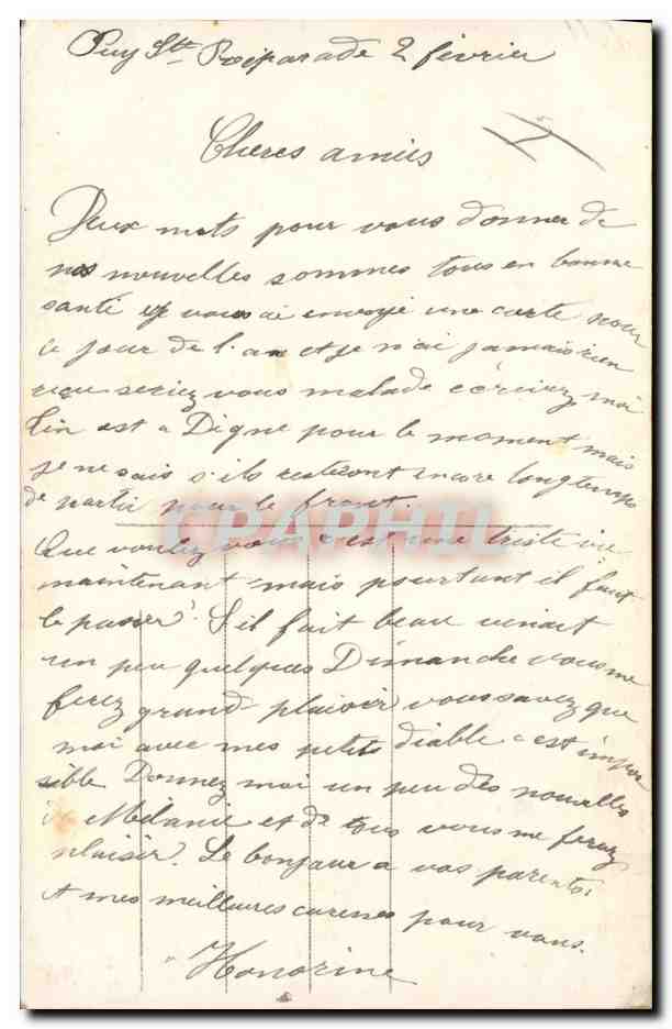 Enfants imitant leurs parents — La gloire est belle, et les enfants doivent imiter leurs parents. — Éditeur : C. 17 — Rückseite