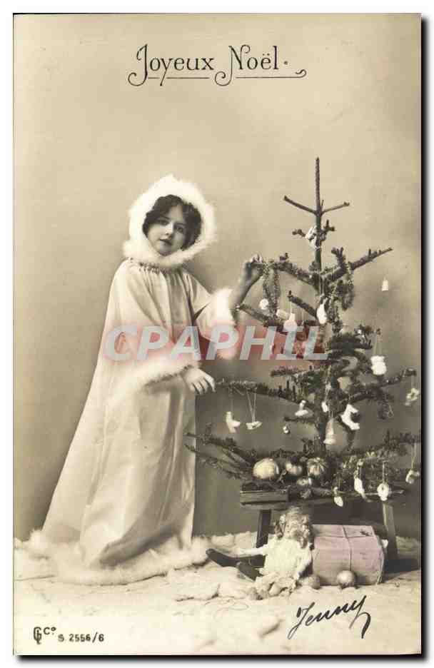 CPA Fantaisie Enfant Poupee Noel