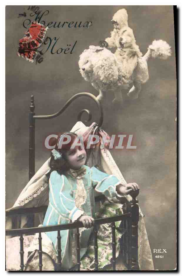 CPA Fantaisie Enfant Poupee Noel