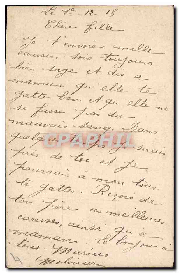 CPA Fantaisie Enfant Poupee Ange — Rückseite