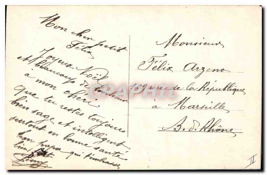 CPA Fantaisie Enfant Poupee Noel — Rückseite