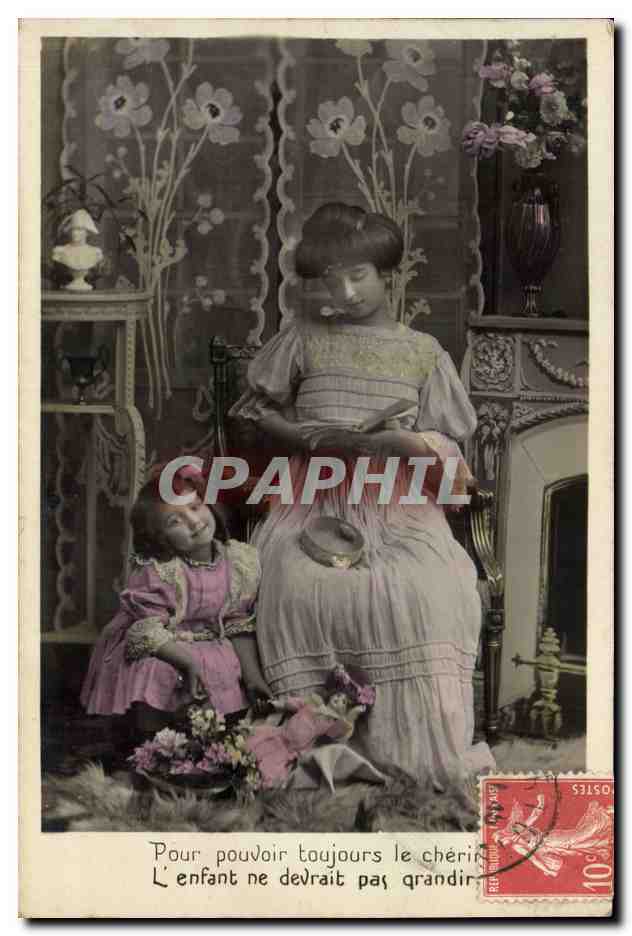 Femme et enfant — scène intérieure — éditeur non identifié, n° de série non visible