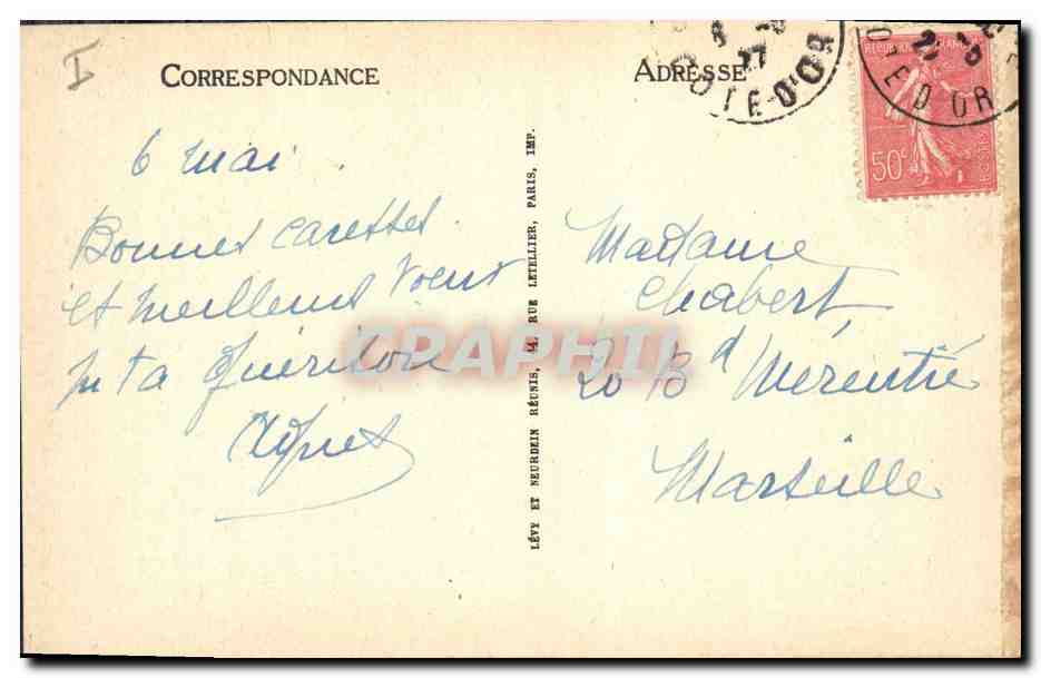 CPA Dijon Le porche du Palais de Justice  — Verso
