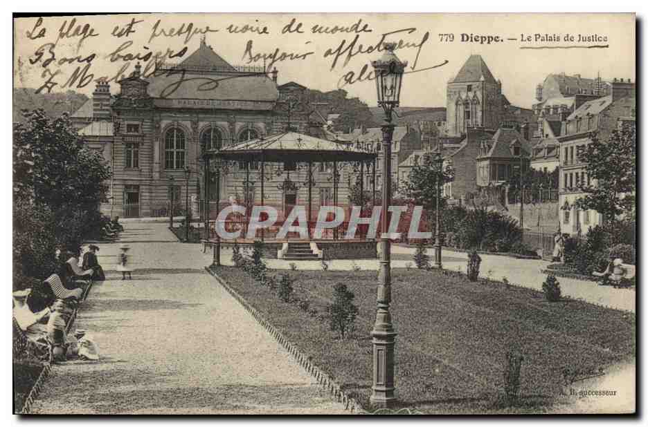 CPA Palais de Justice Dieppe 