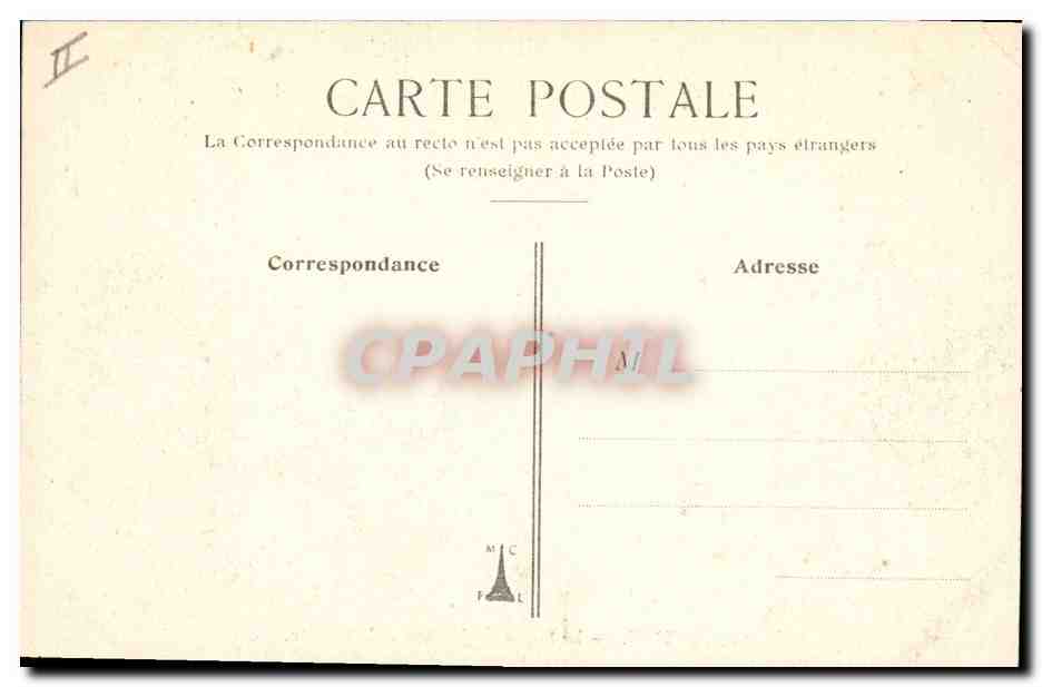 CPA Dieppe Le Palais de Justice et le square — Verso