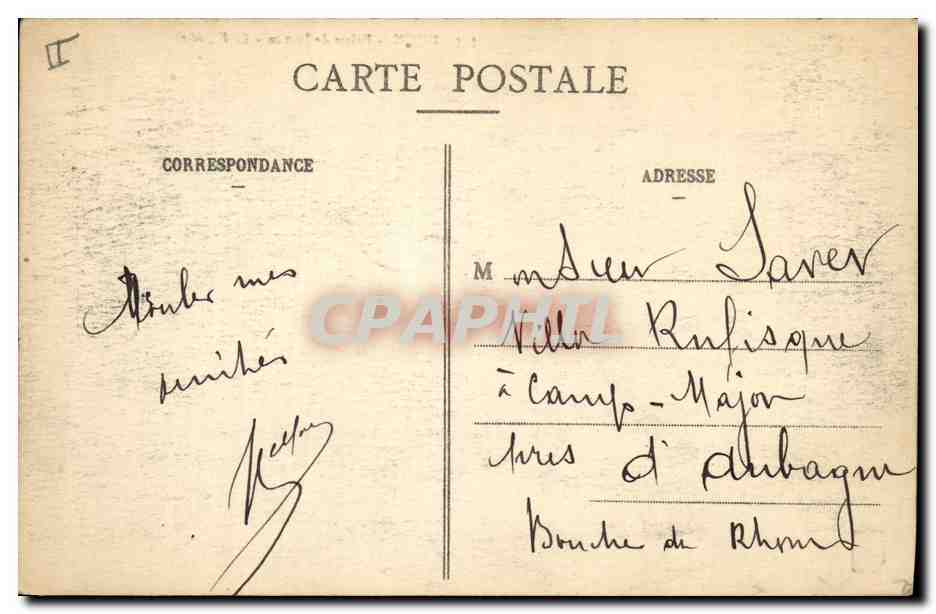 CPA Palais de Justice Dijon — Verso