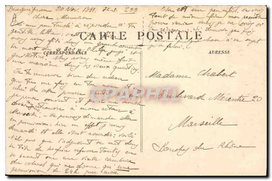 Draguignan — Palais de Justice et Rue Nationale — Hôtel Feraud — Verso