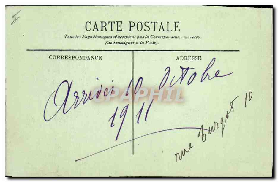 CPA Dijon Le porche du Palais de Justice  — Verso
