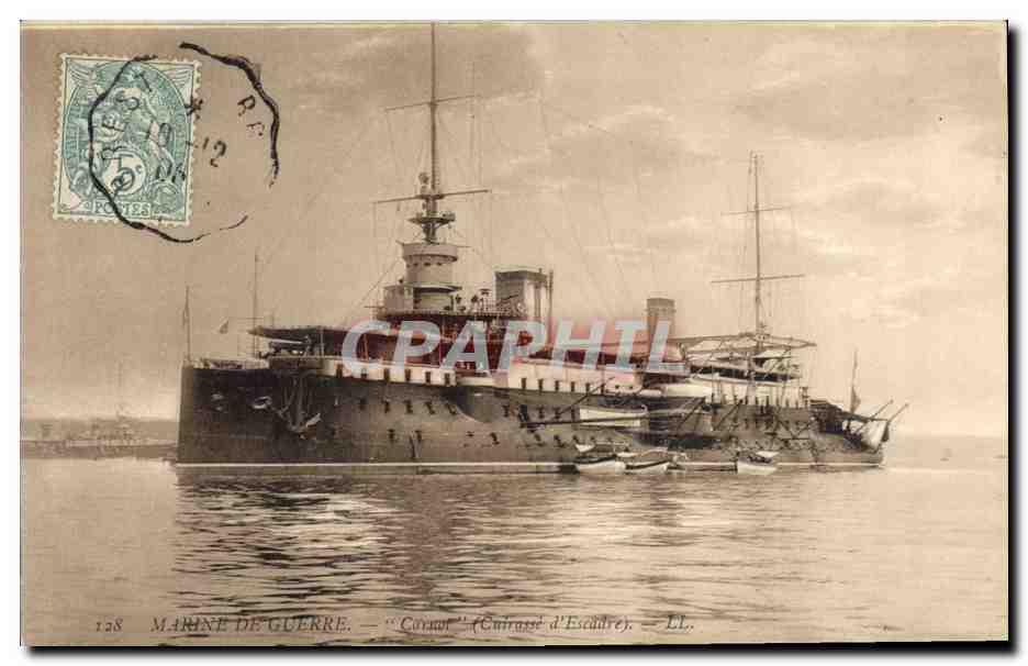 CPA Bateau de Guerre Carnot Cuirasse d'escadre
