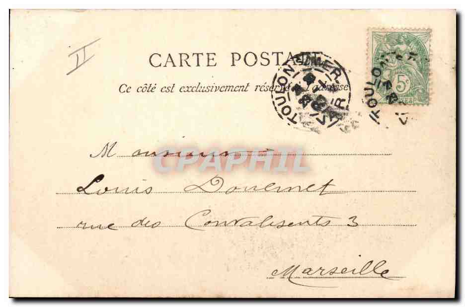 CPA Bateau de Guerre Le Charlemagne Cuirasse d'escadre faisant son tir — Verso