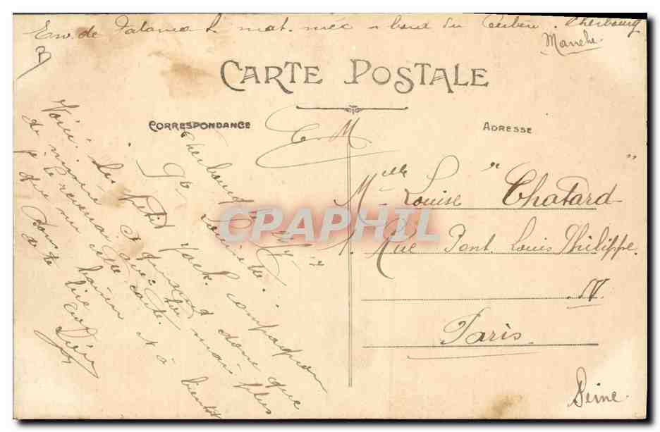 Il "Cerbère", Mouilleur di Mine — Cherbourg — Verso