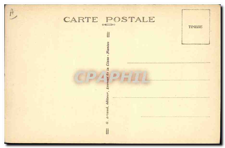 Le Croiseur "Colbert" — Marine de Guerre Française — G. Artaud, éditeur, Nantes — Verso
