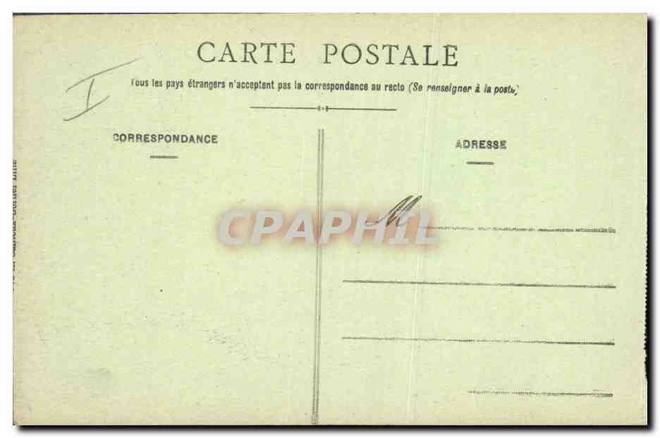 CPA Lille Faidherbe et la Prefecture Tramway — Verso