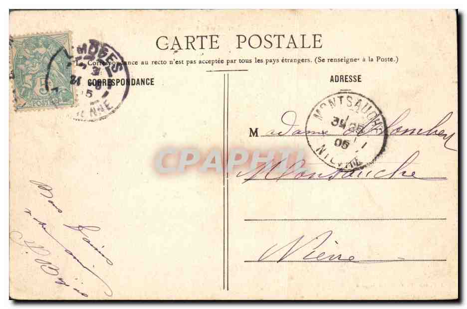 CPA Limoges Nouvelle Prefecture  — Verso