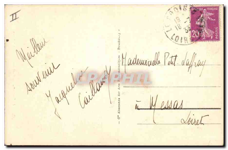 CPA Folklore Costumes de Pont Aven et Riec Belon — Verso