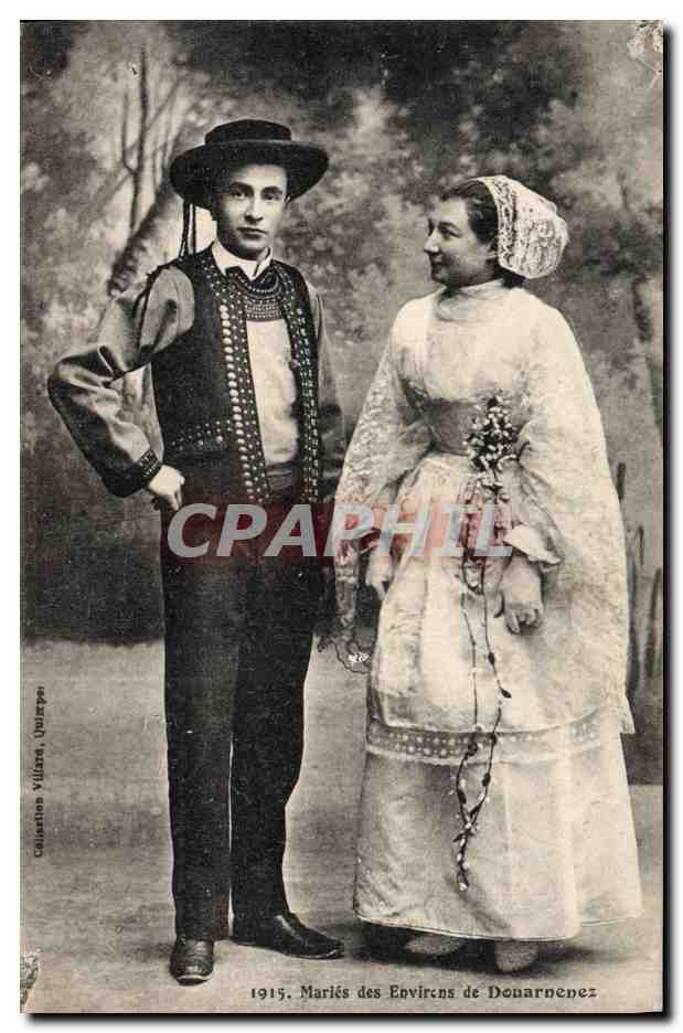 CPA Folklore Maries des environs de Douarnenez Mariage