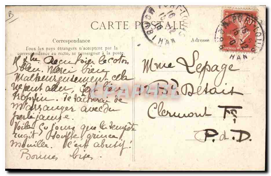 CPA Folklore Vieux breton du Morbihan — Verso