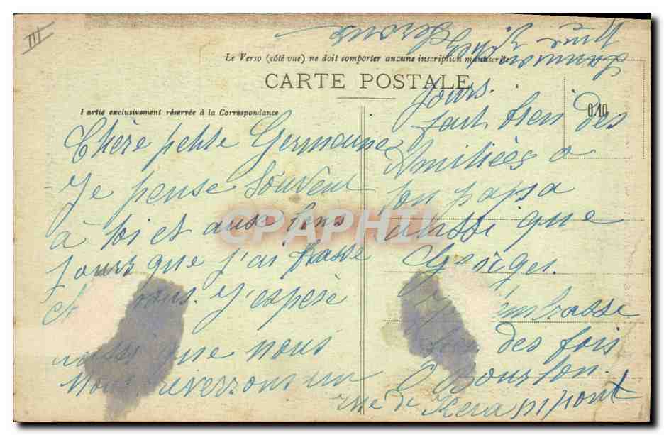 CPA Folklore Les coiffes bretonnes Femme et fillette de Plougastel Daoulas — Verso