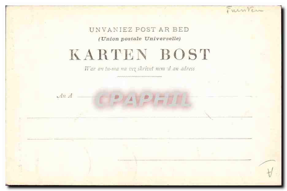 CPA Folklore Jeune Roscovite Bateau — Verso