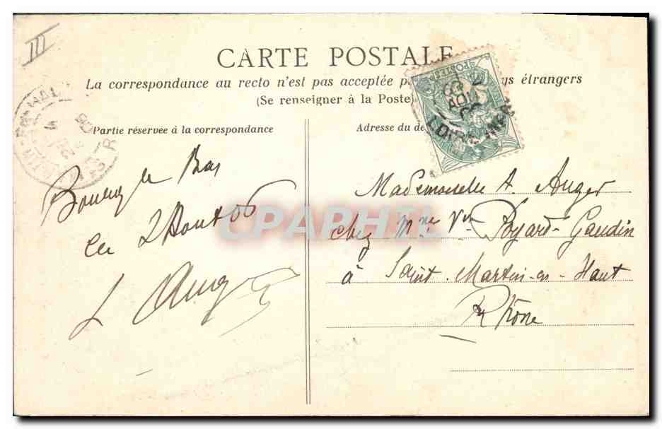 CPA Folklore Quimper  — Verso
