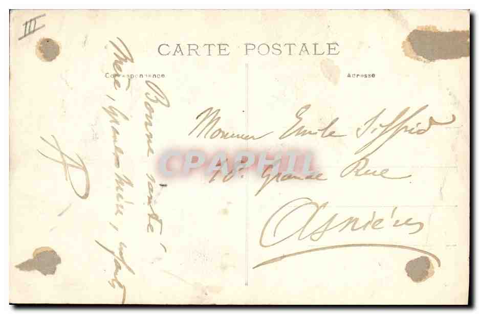 CPA Folklore Pecheur de Concarneau — Verso