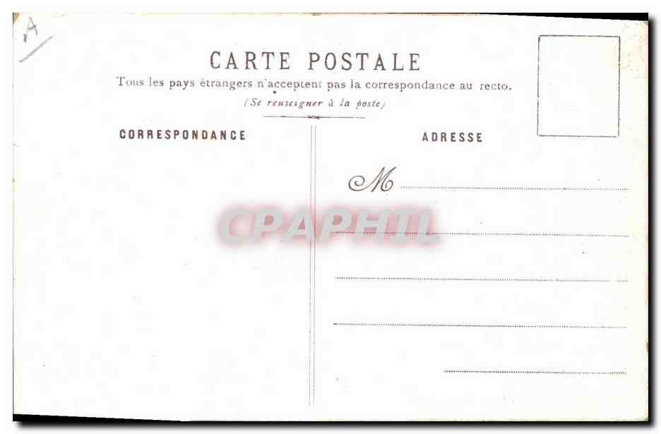 Soldat de l'infanterie — avec drapeau et feu de camp — A. Palm de Rosa, n° 50 — Verso
