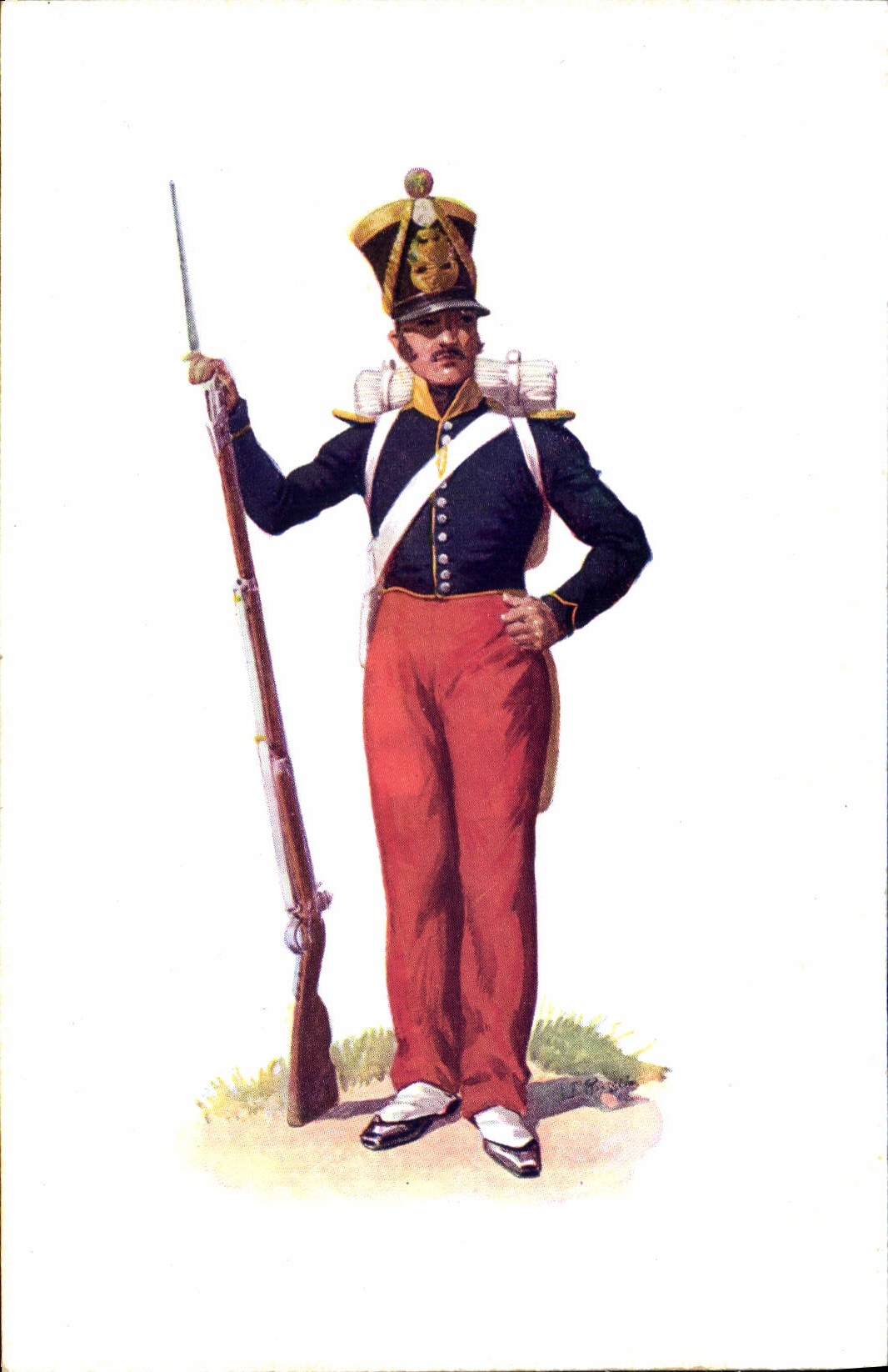 CPA Militaria Musee Marechal Franchet d'Esperey Alger Algerie Infanterie legere 1830 Chasseur