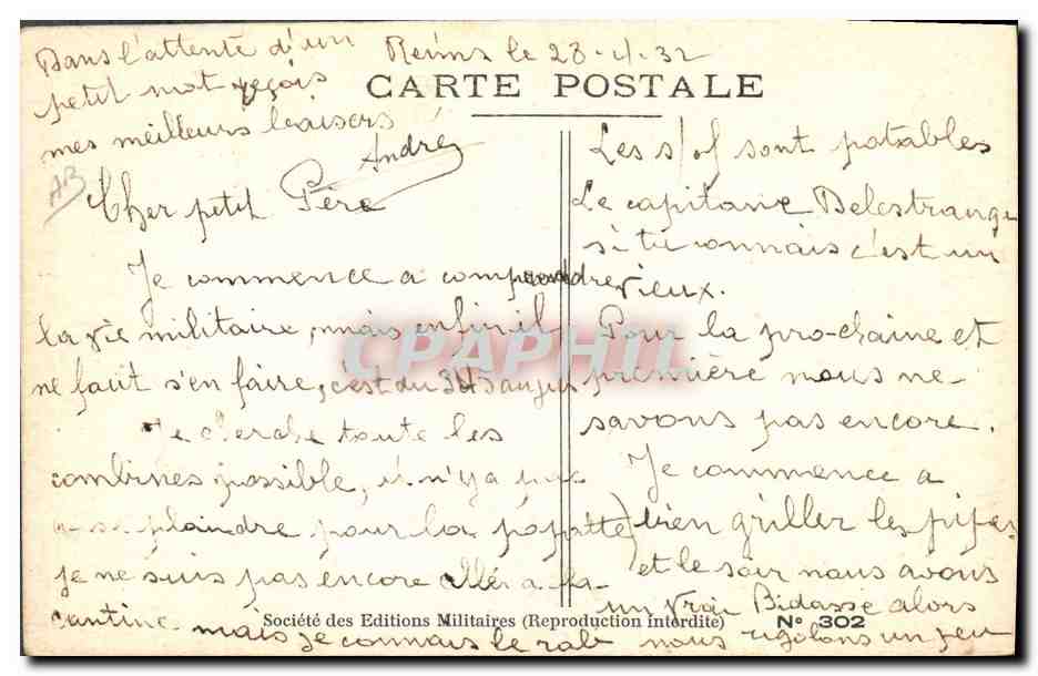Vintage Postcard/Antike Ansichtskarte Militaria 106th Infantry Regiment Biberach Genes Wagram Les Eparges — Back