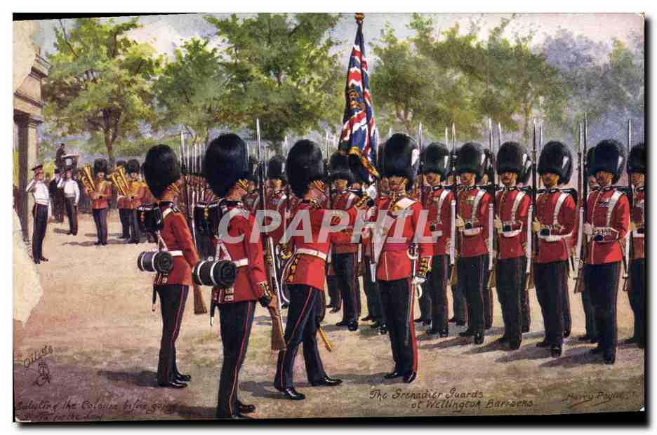 Grenadier Guards à Wellington Barracks — Harry Payne — Tuck's Post Card N° 2081