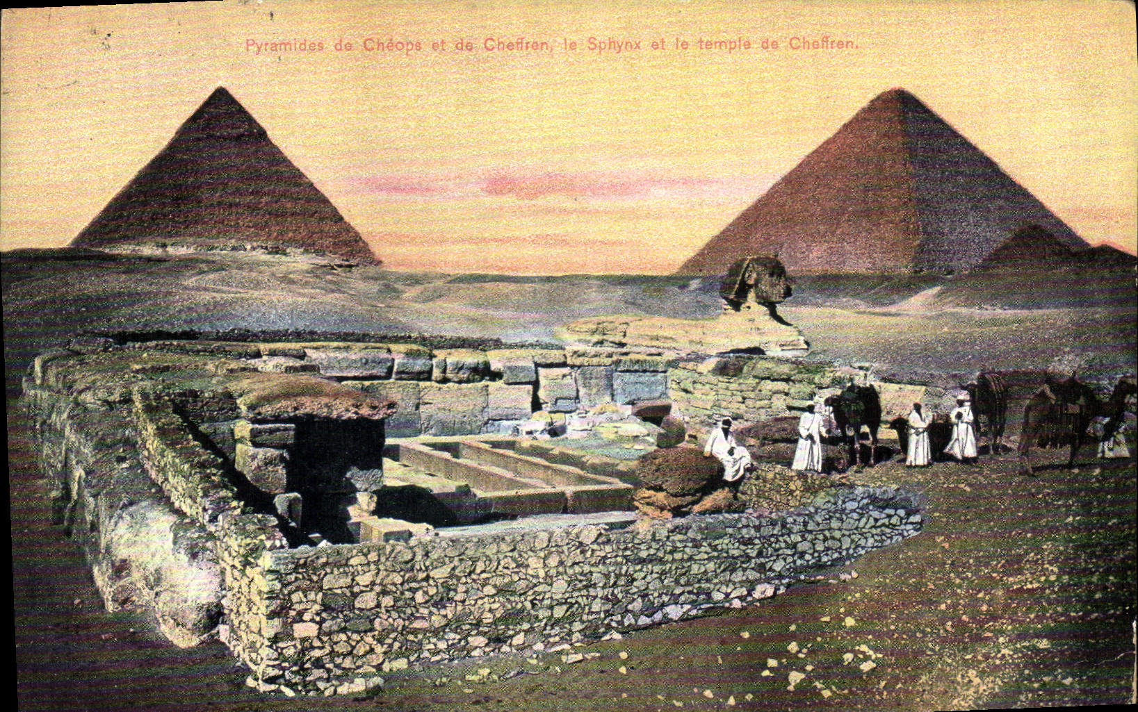 Pyramides de Chéops et de Cheffren, le Sphynx et le temple de Cheffren — Éditeur non visible, n° de série non lisible