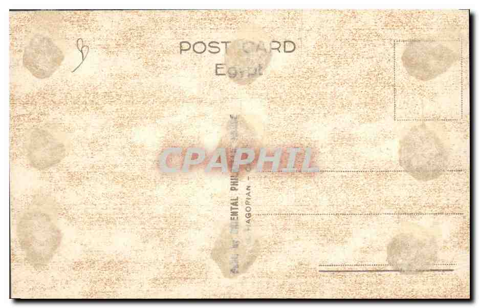 CPA Egypt Egypte Ramose Vizir of Egypt seated with his wife Ptahmeryt — Rückseite