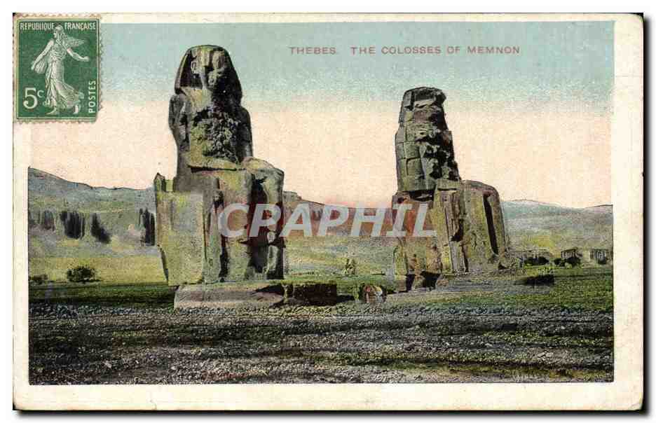 Thèbes. Les Colosses de Mémnon — Éditeur non visible, n° de série non lisible
