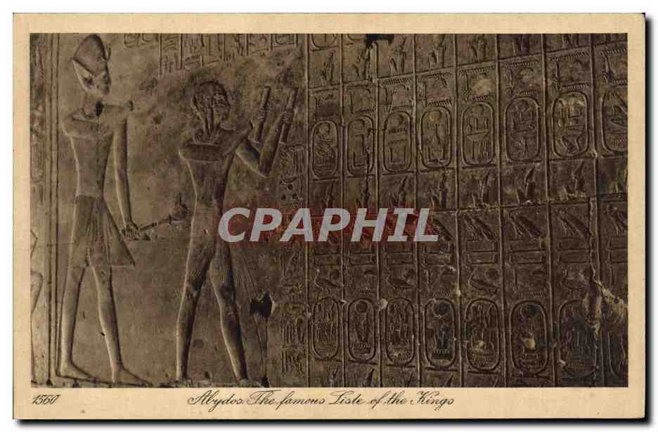 Abydos — Le fameux Tableau des Rois — Éditeurs Lehner & Landrock, Caire