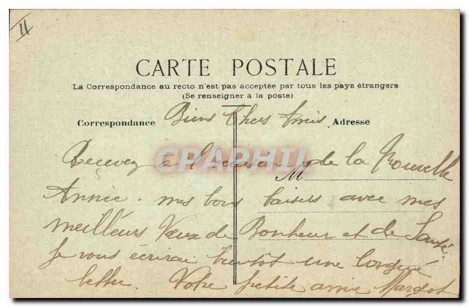 Bouquet de hiedra — deseos de felicidad y alegría — Tarjeta postal — Reverso