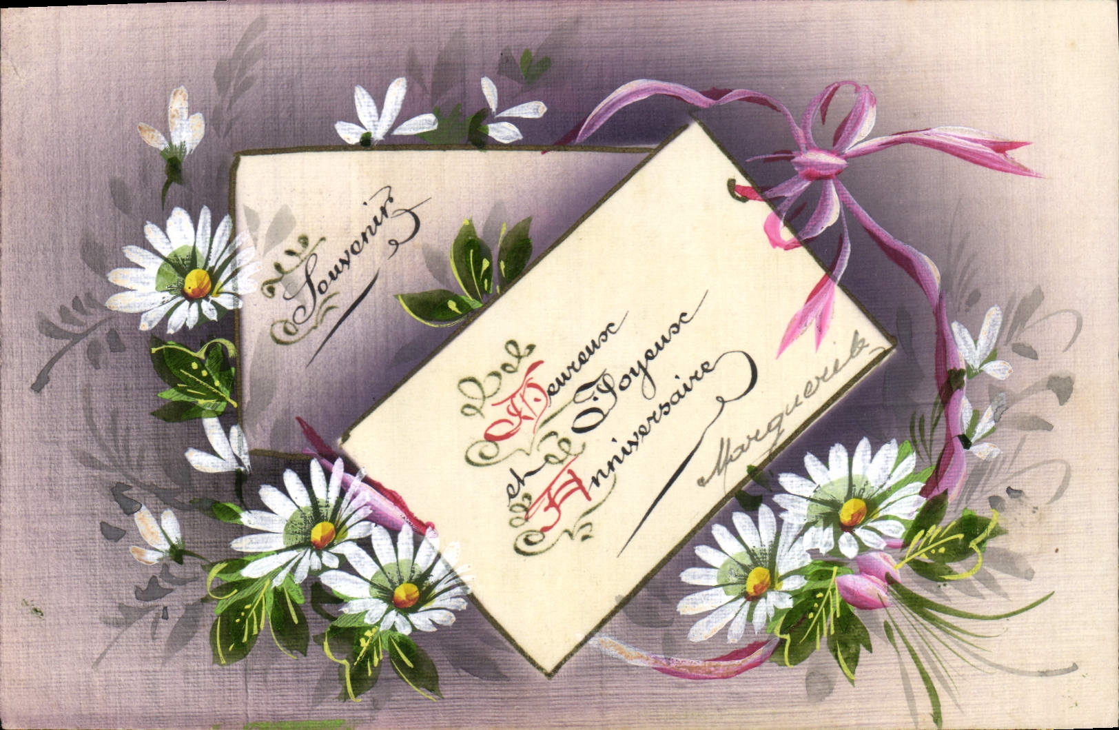 Souvenir — Anniversaire — Marguerite