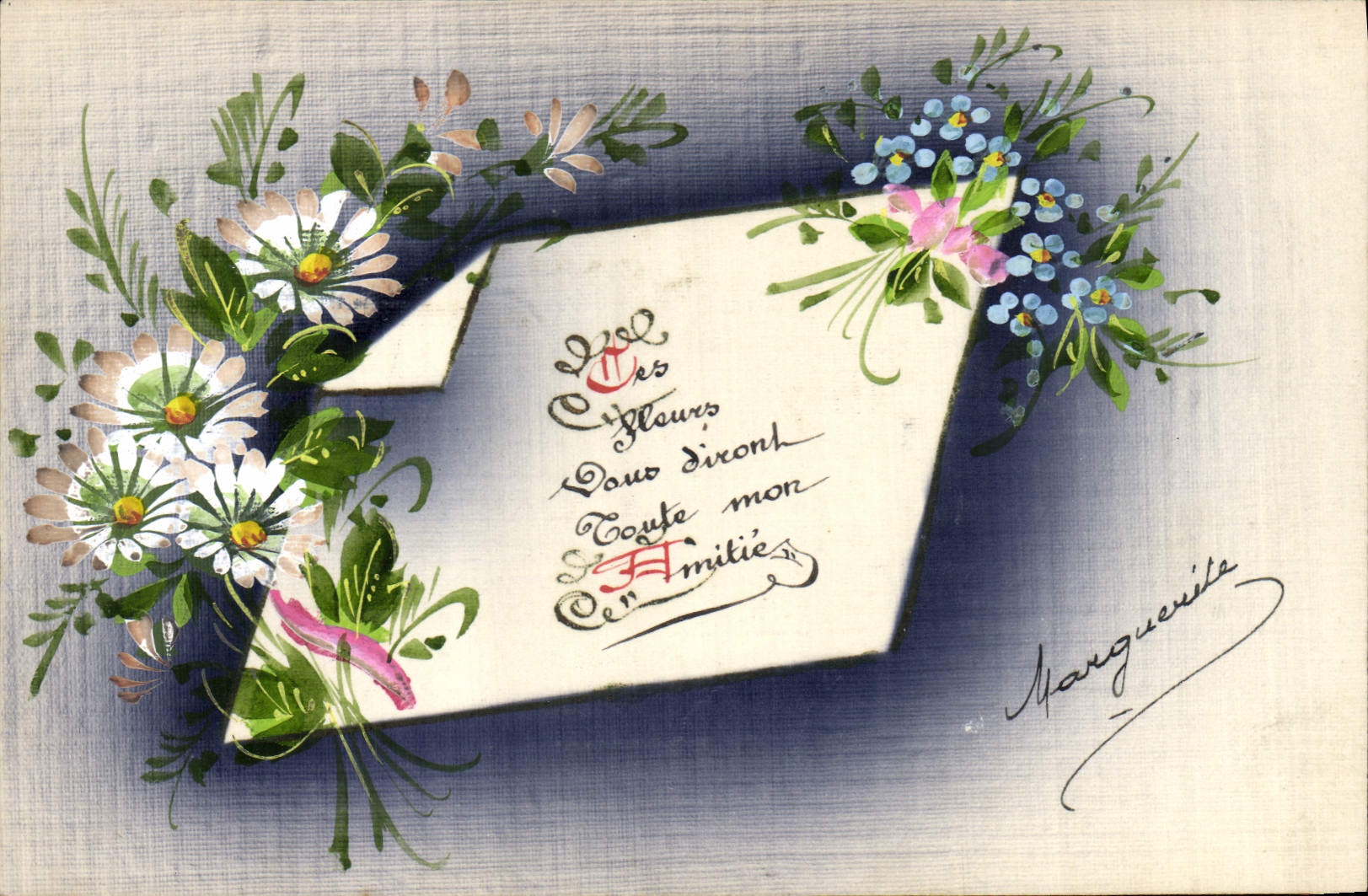 Fleurs — Les fleurs disent mon amitié — Marguerite