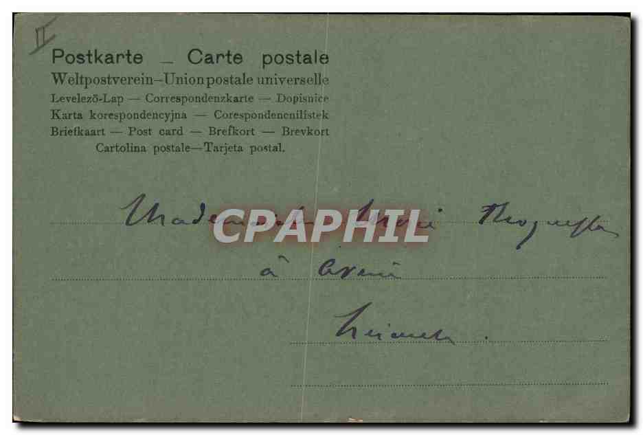 Campanules — illustration — Postkarte – Carte postale (Union postale universelle) — Verso
