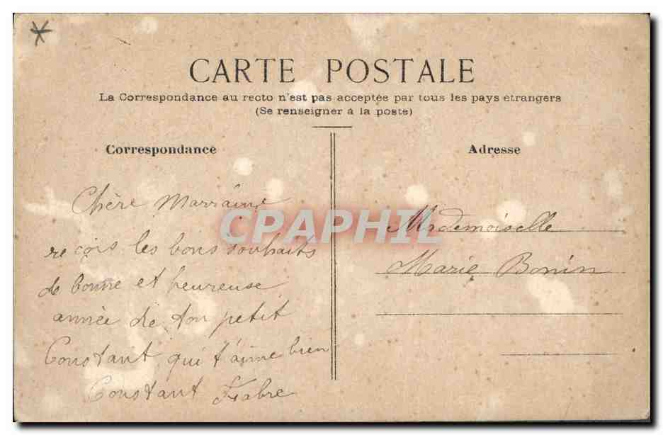 Houx et ruban rouge — carte de vœux — éditeur non visible — Verso