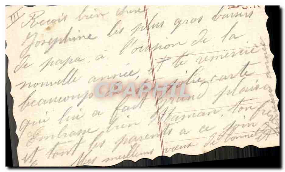 Mistral — Kerstkaart — handgetekend tekening — Achterkant
