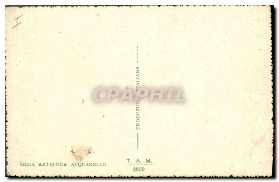 Lago de los cisnes — paisaje italiano — T.A.M. n°2609 — Reverso