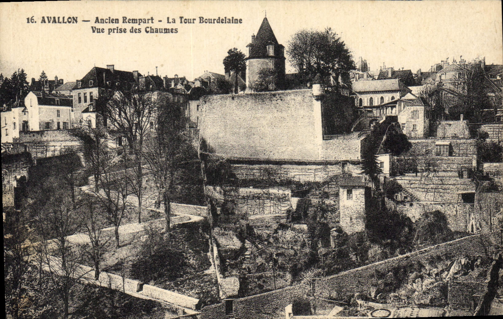 CPA Avallon Ancien Rempart La Tour Bourdelaine Vue prise des Chaumes 
